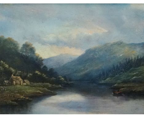 A pair of late 19th century oils on panel, 'Chepstow Castle 1884?' and 'Bend On The River Wye', each 22 x 29cm, framed, toget