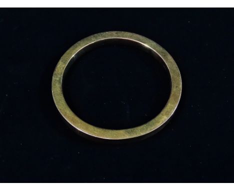 A 9ct gold square section hollow bangle, 24.4g.
