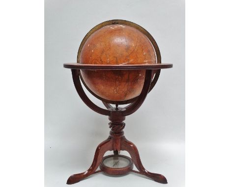 An early 19th century celestial 12 inch table top globe by Dr Nevil Maskelyne, Astronomer Royale, sold by William and Samuel 