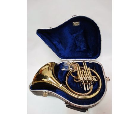 A Josef Lidl B &amp; H 400 French horn, with two mouthpieces, one by Paxman London, in original fitted case. 