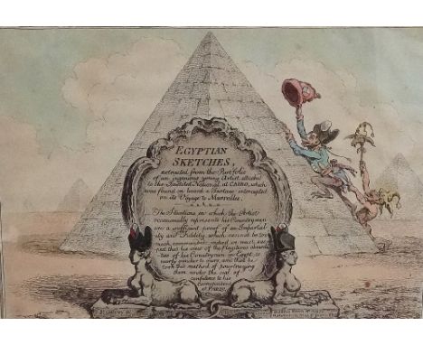 An early 19th century print 'Egyptian Sketches', overall 37 x 47, together with 'Portrait Of A Noble Duke, overall 37 x 26cm 