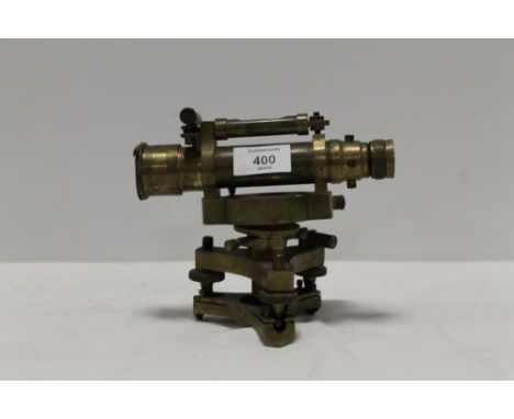 A VINTAGE BRASS THEODOLITE / TELESCOPE 