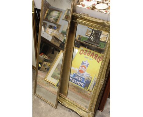 TWO GILT FRAMED WALL MIRRORS, TOGETHER WITH TWO SHEILA TILMOUTH CAT PRINTS AND THREE TEDDY BEAR PRINTS (7) 