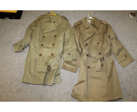 TWO VINTAGE MILITARY OVERCOATS 