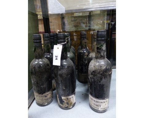 PORT, COCKBURNS VINTAGE PORT, TWELVE BOTTLES 1963.