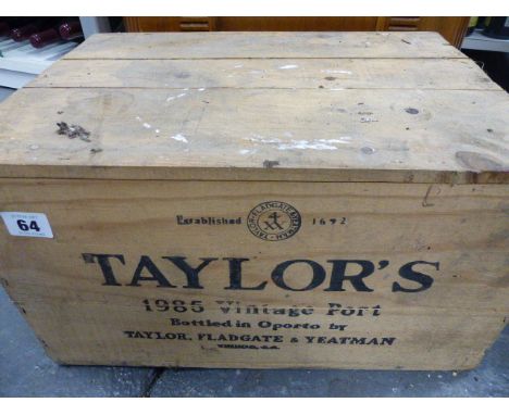 PORT, CASE OF  TAYLORS 1985 VINTAGE PORT