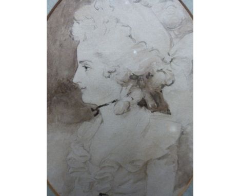 A 19th.C.CARVED BLACK FOREST TYPE EASEL BACK FRAME CONTAINING A WATERCOLOUR PORTRAIT OF A YOUNG LADY.   OVERALL H.47cms.