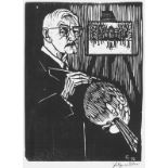 Felixmüller, Conrad. Selbstbildnis mit Palette an der Staffelei