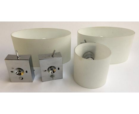 A selection of frosted glass light fixtures (3) 