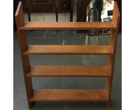 A four shelf oak bookcase, 88cmW 