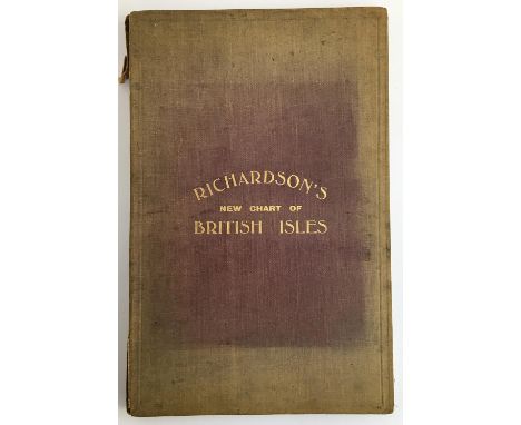 Richardson's New Chart of the British Isles, linen backed map; together with an early Michelin Guide of Great Britain; Vacher