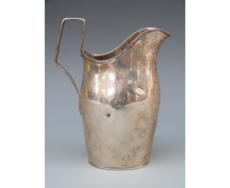 A Russian white metal jug, with Russia 84 silver marks for St Petersburg, date indistinct but possibly 1809 also with maker's