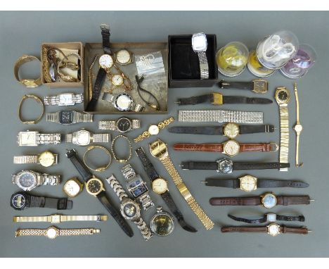 Approximately 70 various watches including Seiko, Limit, Tissot, Rotary, pocket watches