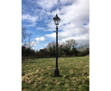 A cast iron Victorian/Victorian style street lamp converted to electricity with Bristol Foundry to base