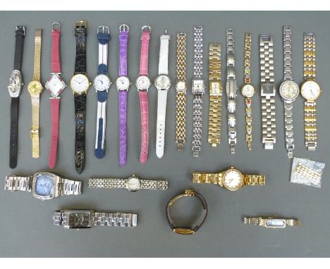 Twenty-two various modern wristwatches including Fossil, Sekonda, Vialli, Seiko etc