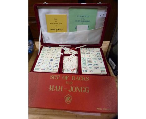 Mahjong set, boxed. 