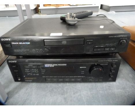 Sony two-tier stereo with remote control. 