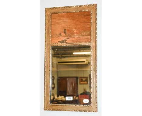 A circa 1920-1930 wall mirror with parquetry work panel, by Rowley Gallery Kensington, London, overall 62cm by 32cm 