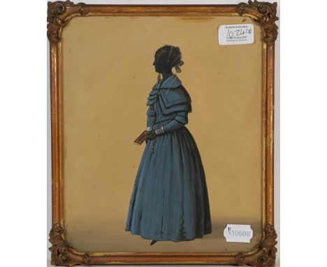 A 19th century English school portrait of Mr Henry King and Mrs Henry King (Betty), watercolour and pencil, each 14cm by 11.5