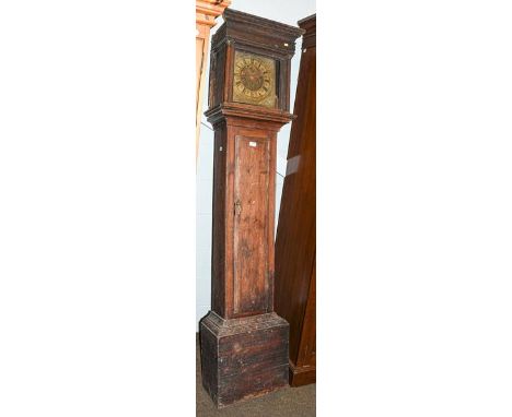 A pine cased eight day longcase clock, signed Sam Ogden, Benwell, 18th century