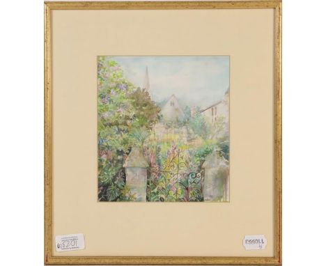 W R Swaine, Whitby 1921, watercolour, 28cm by 41.5cm, together with an A Thomas watercolour of a shepherd moving his flock, f