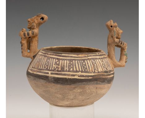 Chancay bowl; central coast of Peru, 1000-1425.Polychrome terracotta.Measurements: 14 x 13 cm (diameter).The Chancay was a pr