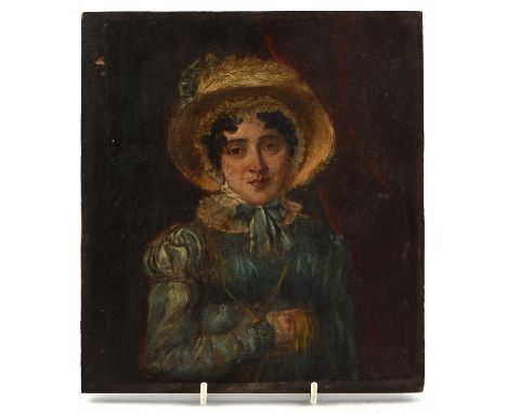 English Provincial School (c.1840), Portrait of a lady, oil on panel, 24 x 22cm. Unframed.Condition Report:  No visible retou