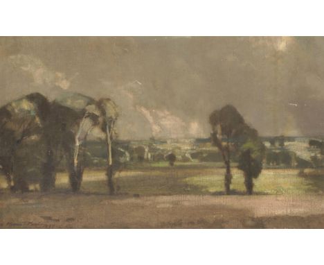 William Thomas Wood (British 1877-1958), Constable Country, oil on canvas, signed and dated 1947 lower left, further signed a