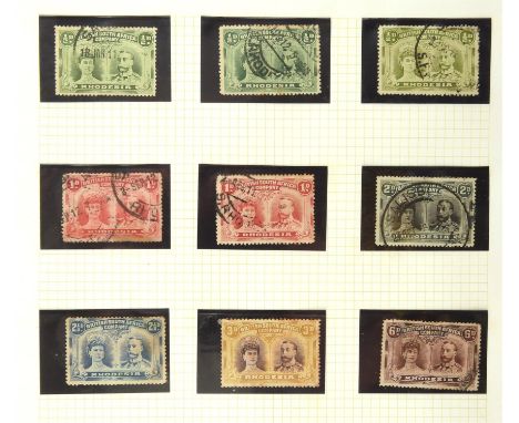 Stamps. A Rhodesia's collection written up on album pages with covers and first day covers. Nyasaland and B.C.A issues noted,