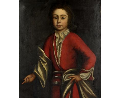 English Provincial School (18th century),  Portrait of a young boy, half length, oil on canvas, 74 x 61cm. FramedCondition Re