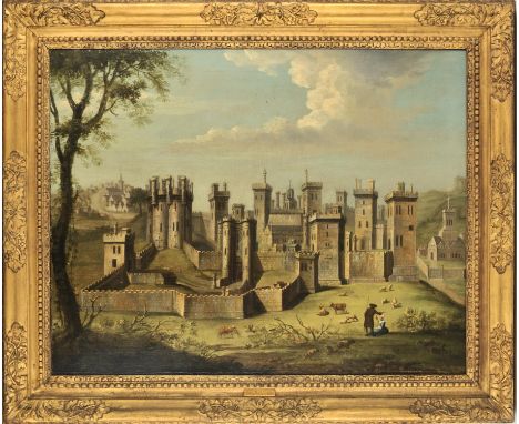 After Hoefnagel, Pontefract Castle, late 17th / 18th century, oil on canvas, 66 x 84cm  Condition Report:  Has been restored 