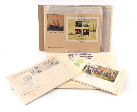 Stamps - Australian first day covers in bundles from 1970s to 1980s. Quantity contained within one (1) archive box (1 Box)