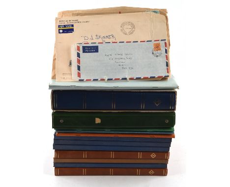 Stamps - All world A-Z in eight (8) stockbooks, four (4) folders of unmounted mint issues in sheets, part sheets and a folder