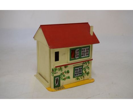 Vintage 20th Century children's wooden doll house, together with furniture and a children's tea set  