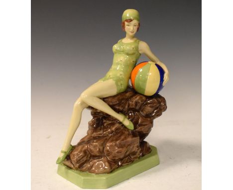 Limited edition Kevin Francis ceramic figure 'Beach Belle', No.324/750, 27cm high, with box and certificate  