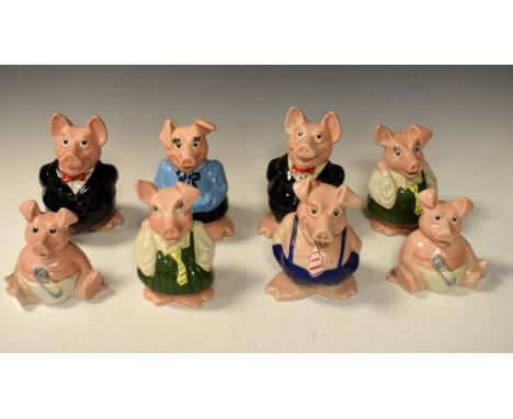 Eight Wade ceramic Nat West piggy banks  