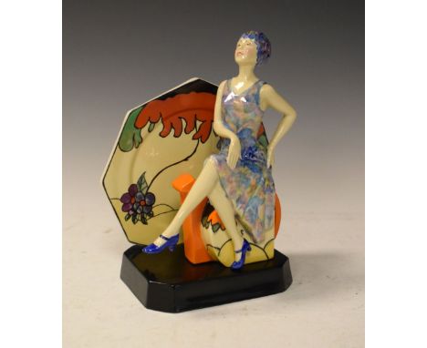 Limited edition Kevin Francis ceramic figure 'Tea with Clarice Cliff 1819-2000', 23cm high, with box and certificate  