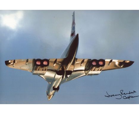 CONCORDE: 8x12 inch photo signed by Captain Jeremy Rendell who spent 20 years of his flying career working on the Concorde fl