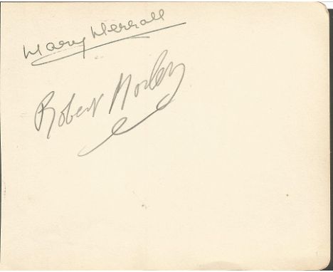 Robert Morley signature piece. 26 May 1908 - 3 June 1992 was an English actor who was usually cast as a pompous English gentl