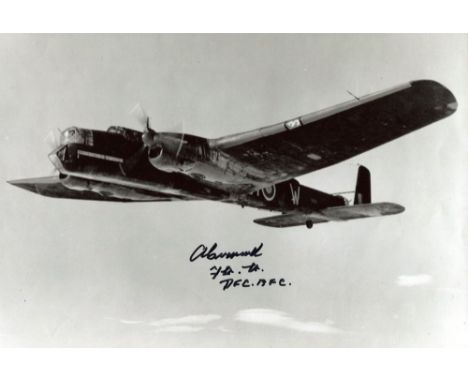 WHITLEY BOMBER: 8x12 inch photo of a Whitley bomber signed by Flt Lt Alan Cresswell DFC who flew Whitleys for 10 OTU Operatio