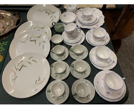 AN ASSORTMENT OF CERAMIC WARE TO INCLUDE FIVE ROYAL STAFFORDSHIRE 'ANEMONE AND BLUEBELLS' TRIOS 