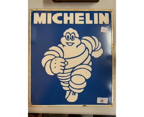 AN ENAMEL 'MICHELIN MAN' SIGN 