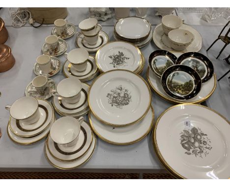 AN ASSORTMENT OF CERAMIC WARE TO INCLUDE SPODE 'CHATHAM' DINNER WARE AND ROYAL DOULTON 'HARLOW' TRIOS 