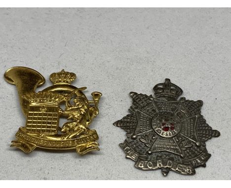 TWO ARMY BADGES 