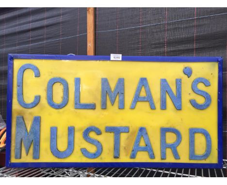 A 'COLMANS MUSTARD' LIGHT UP ADVERTISING SIGN 