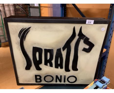 A 'SPRATTS BONIO' ADVERTISING LIGHT BOX SIGN 