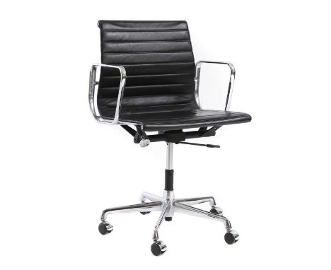 An Eames 'EA117 Aluminium Group' desk chair, of recent manufacture, originally designed in 1958 by Charles and Ray Eames, man