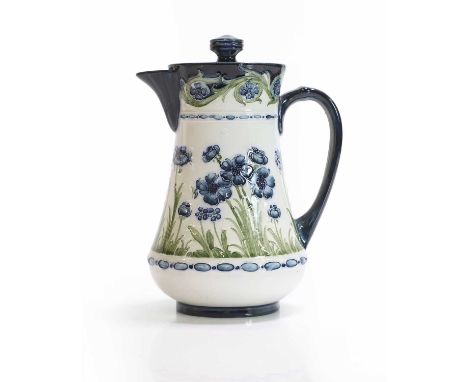 William Moorcroft (1872-1945), a 'Blue Poppy' hot water jug, for James Macintyre &amp; Co., with printed mark, registration n