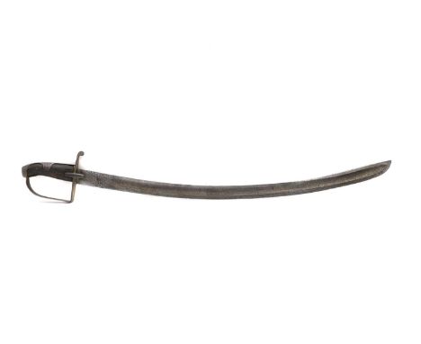 A 1788 Trooper's Light Cavalry sabre  Northern European, with a single-edge fullered blade, the handle with original leather,