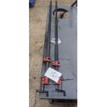 Lot of (2) 3/4" Capacity 48" I-Bar Clamps